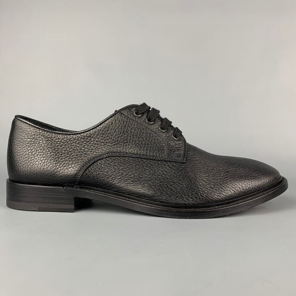 PAUL ANDREW Size 10.5 Black Leather Lace Up Shoes